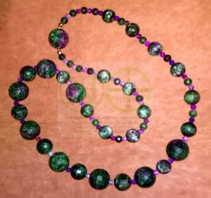 Anyolite necklace with Amethsyt and fuchsia Agates, a Dr. Atty. Noel G. Ramiscal creation